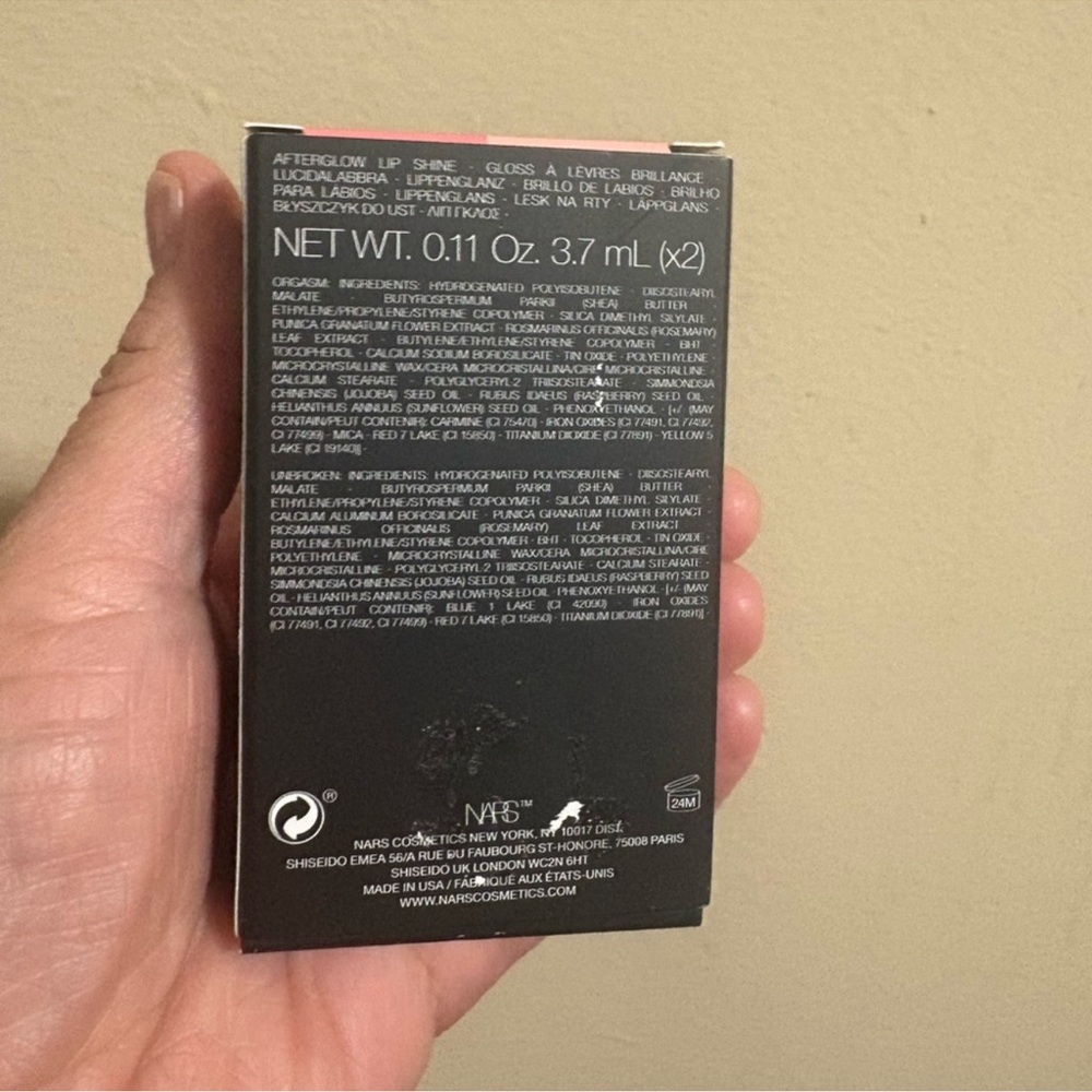 NARS Mini Afterglow Lip Shine Duo — ORGASM/UNBROKEN Brand New Never Opened - Picture 2 of 9
